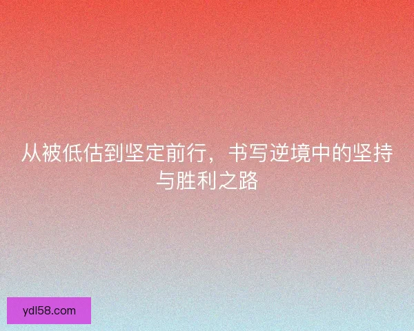 从被低估到坚定前行，书写逆境中的坚持与胜利之路